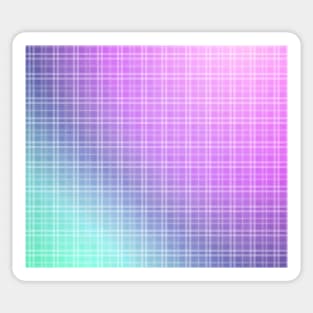 Soft cool colours plaid pattern Sticker